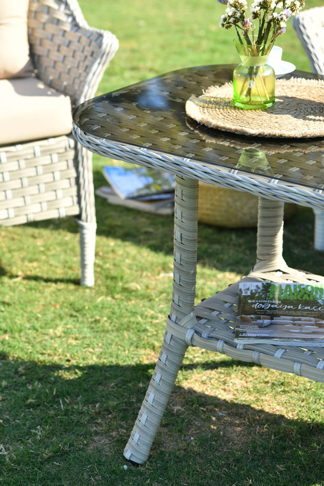 Bahama Rattan Oturma Seti (2-1-1-Sehpa) Fotoğrafı